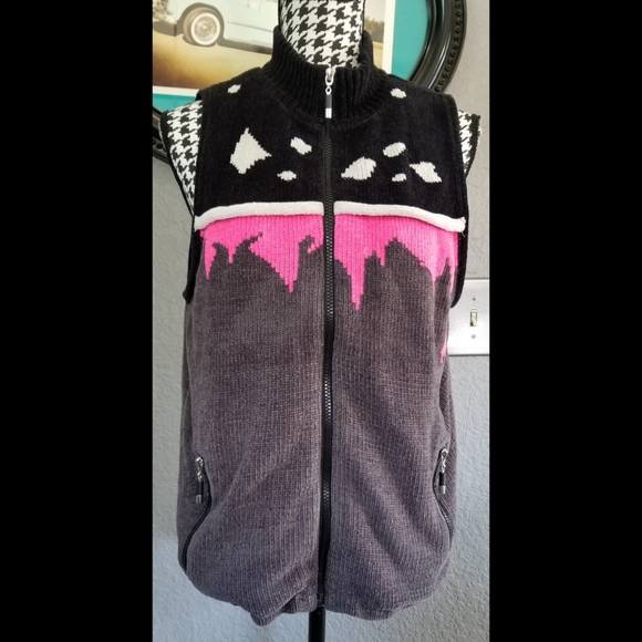 Awesome VTG Velour Vest - Picture 2 of 8